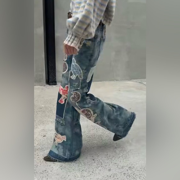 Free people Flying High Patched flare Jeans - Picture 9 of 9